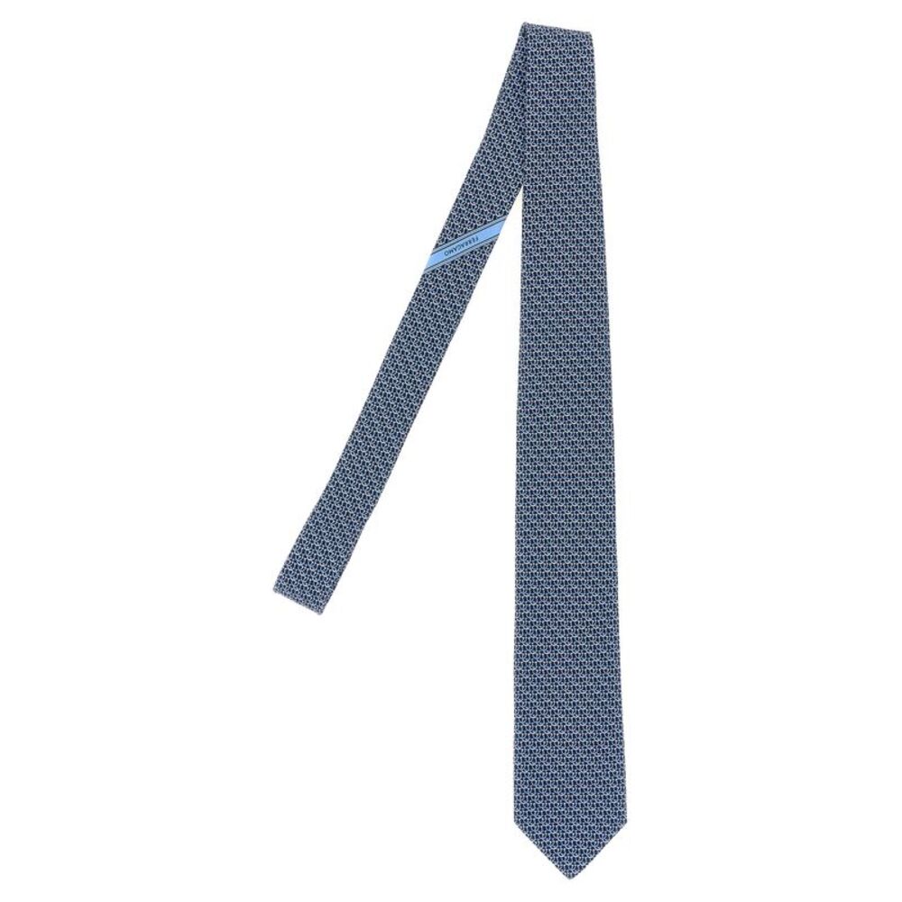 Ferragamo Blue Silk Men's Scarf